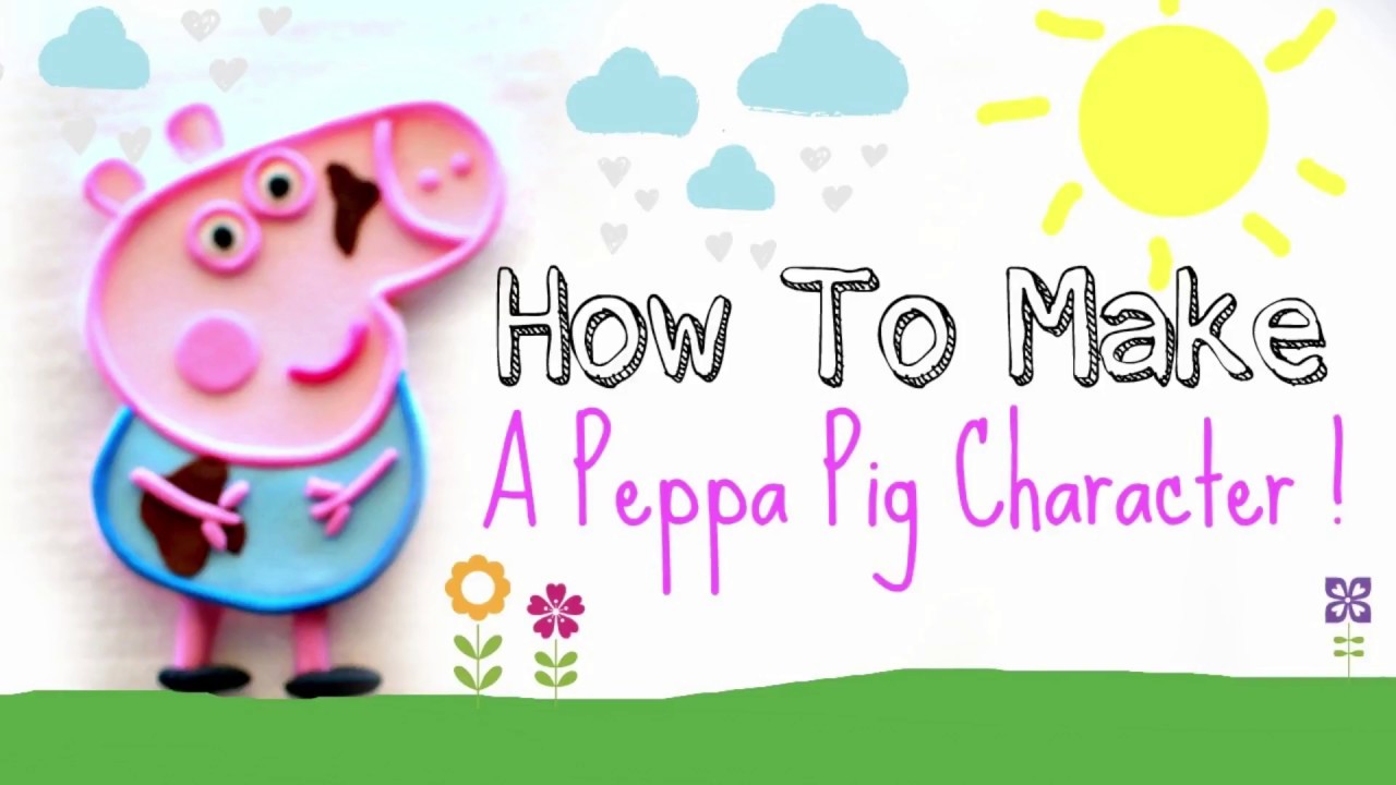 How to make a 2D Peppa Pig fondant cake topper!