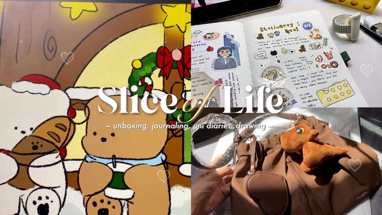  slice of life ep. 01 ☁️ | uni diaries, unboxing, relaxing journal with me, drawing 