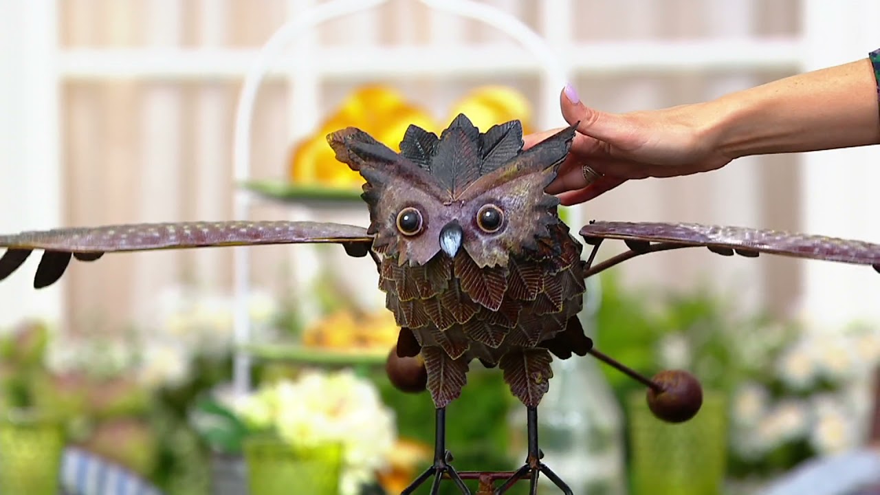 Marigold Oversized Metal Bird Balancer with Stake on QVC