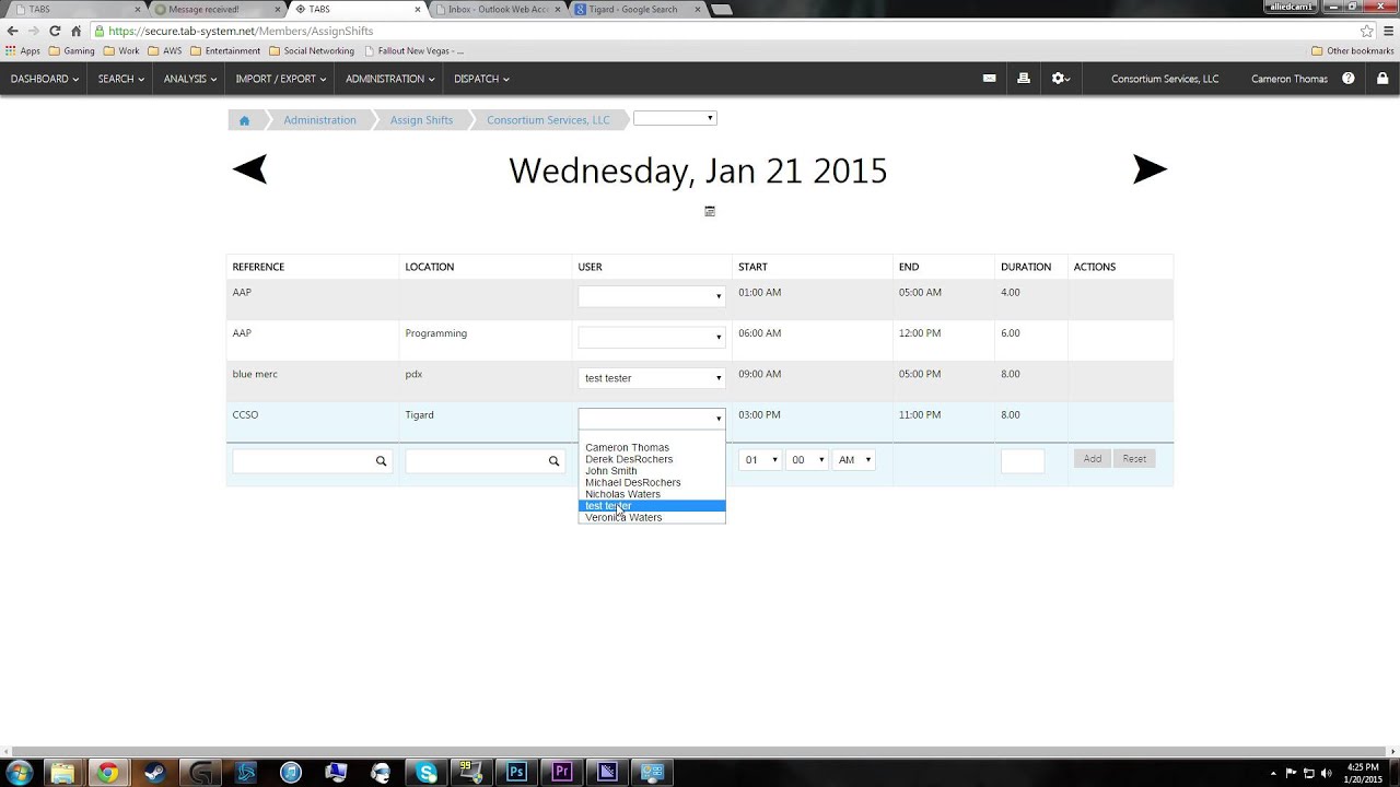 Scheduling and Dispatching with Shift Builder