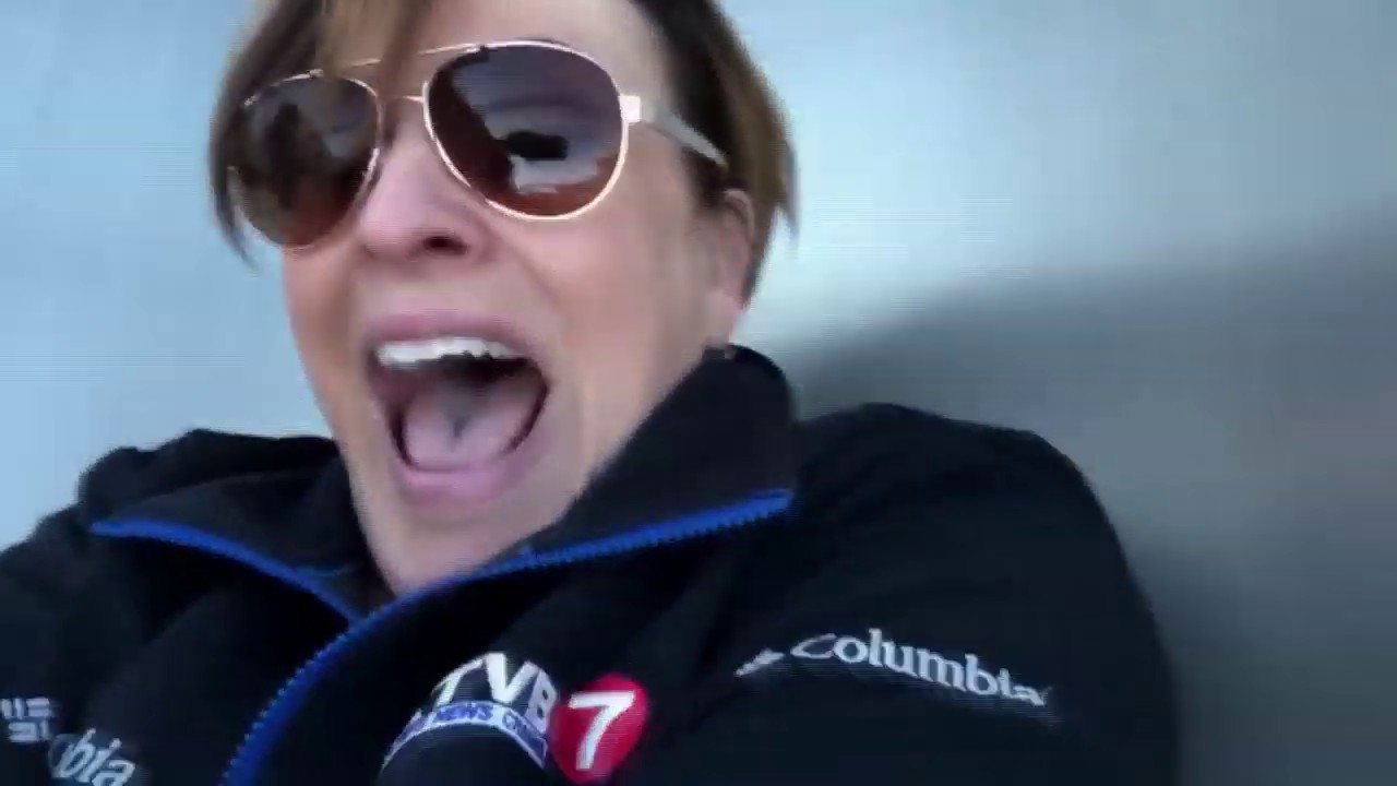 Riding the 5-story slide at JUMP Boise: The KTVB crew screams as they test the free downtown slide