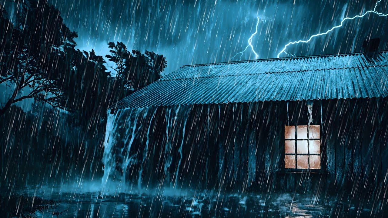 Fall Asleep FAST Tonight 😴 Heavy Rain & Loud Thunder on Tin Roof #74