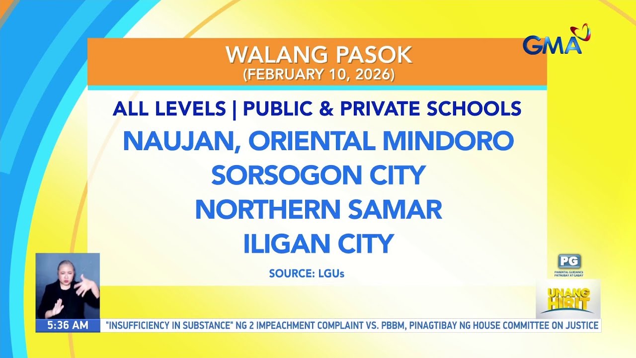 Walang pasok as of 5 AM (February 10, 2026) | Unang Hirit