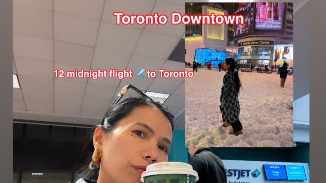 MIDNIGHT FLIGHT TO TORONTO FROM CALGARY 🇨🇦, Snow storm in Toronto. | PinayCanadian Vlog 