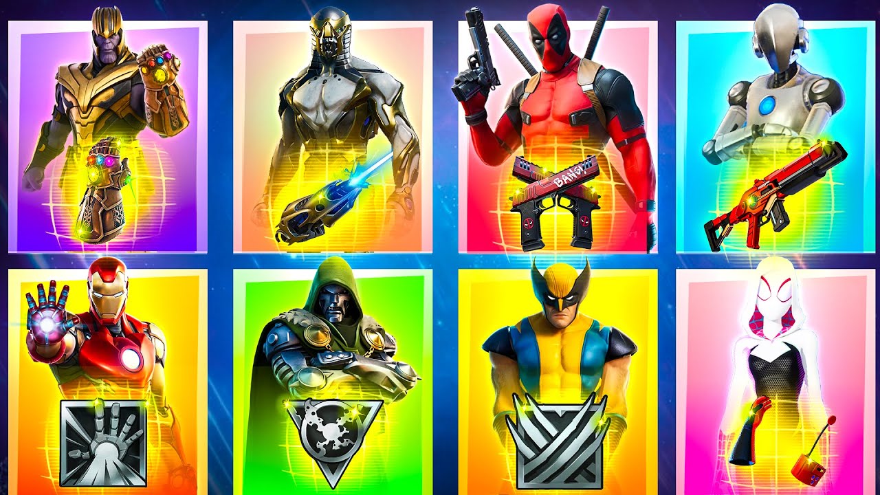 Evolution of All MARVEL Bosses, Henchmen & Mythic Weapons in Fortnite (2019 - 2023)