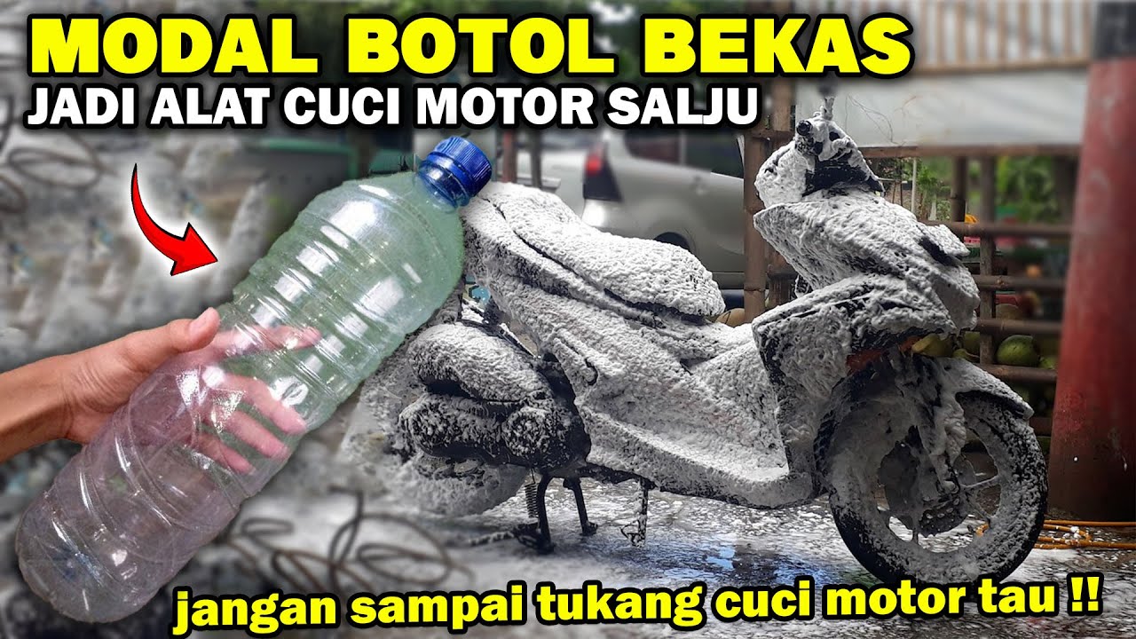 ILMU MAHAL !! Cara buat alat cuci motor salju sendiri !!
