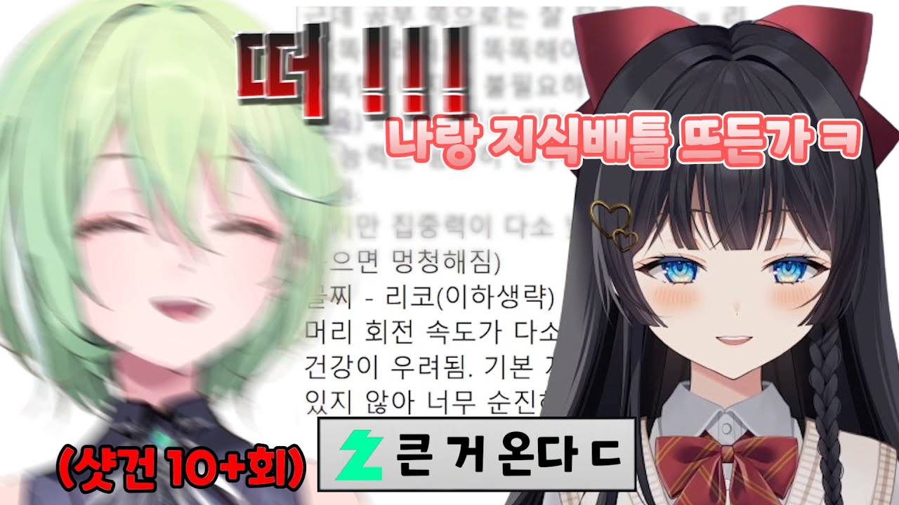 자신의 지능을 평가하는 히나 클립을 보고 단단히 삐진 리코