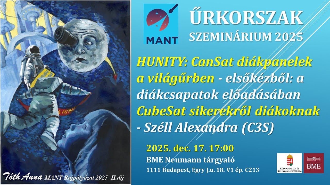 Hazai űrsikerek - első kézből! - MANT-BME Űrkorszak szeminárium  (2025.12.17.)