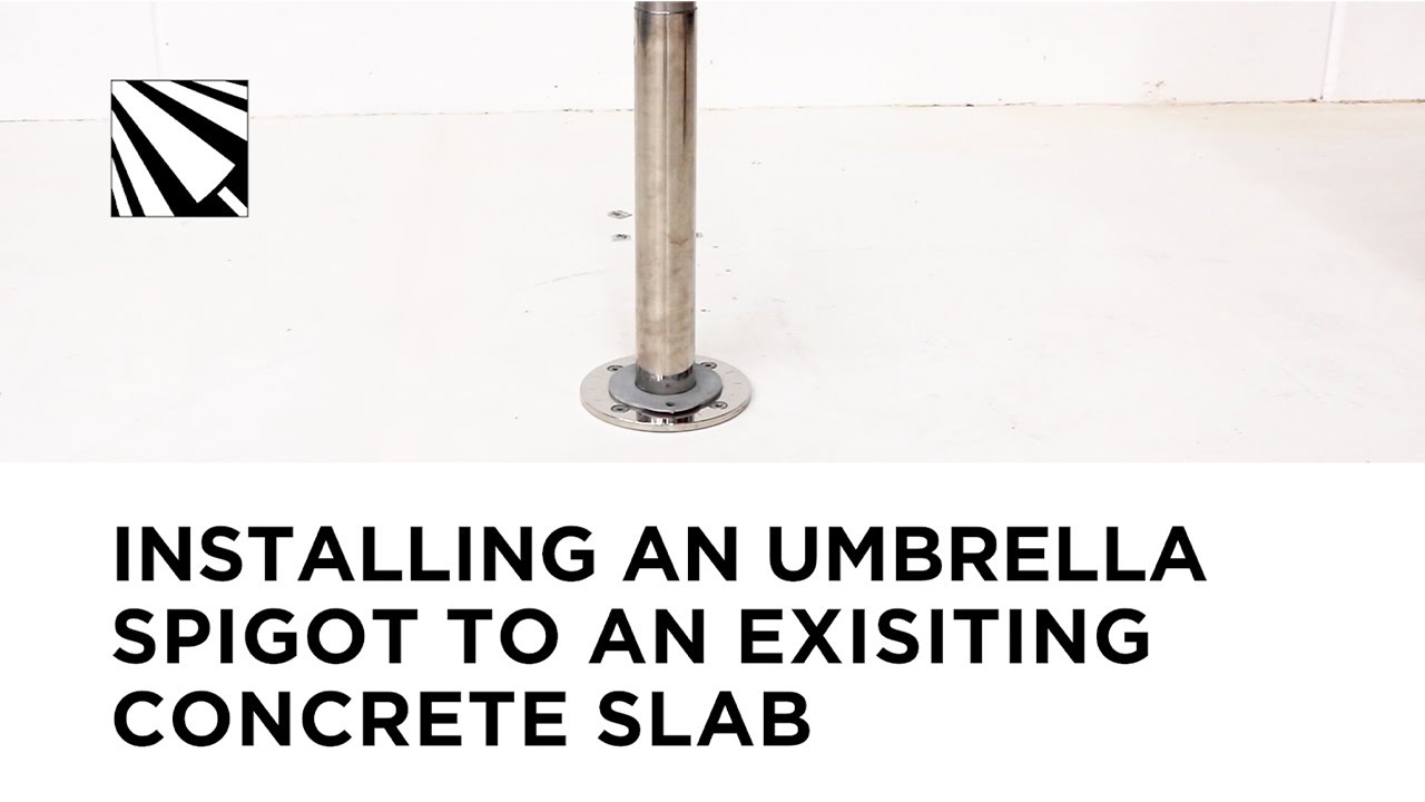 How to install a Cantilever Umbrella spigot directly to a concrete slab