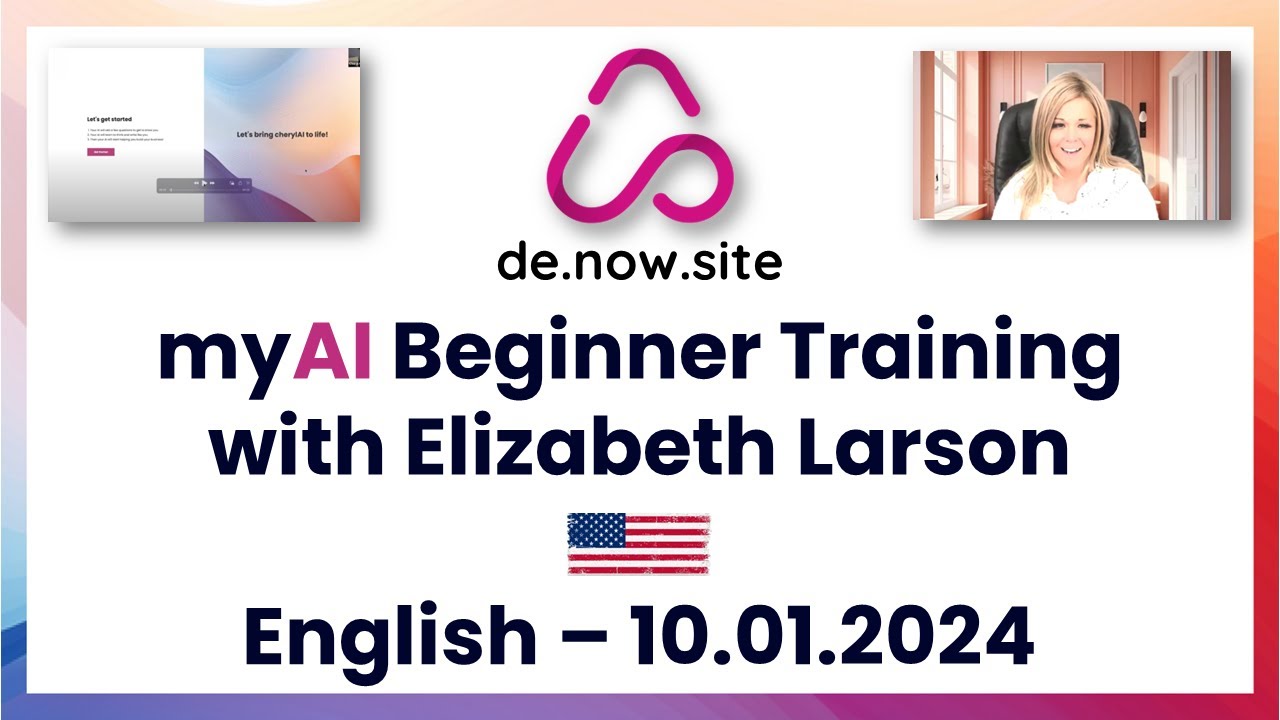 Nowsite myAI Beginner Training with Elizabeth Larson (English) 10.01.2024
