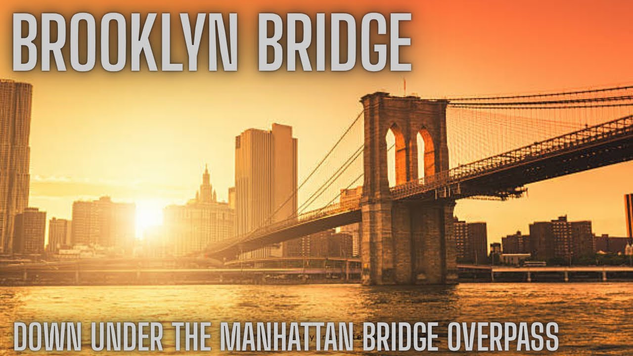 A Trip To Brooklyn Bridge in Sunset USA Manhattan New York city