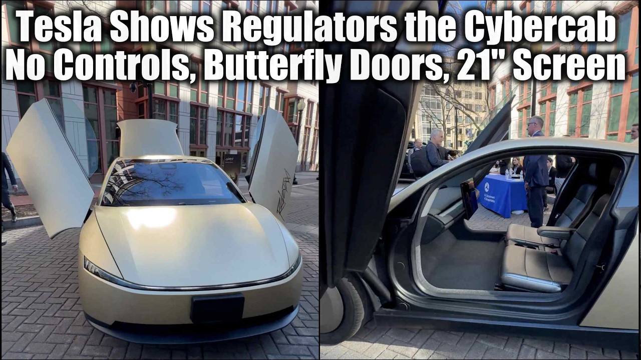 Tesla Shows Regulators the Cybercab No Controls, Butterfly Doors, 21