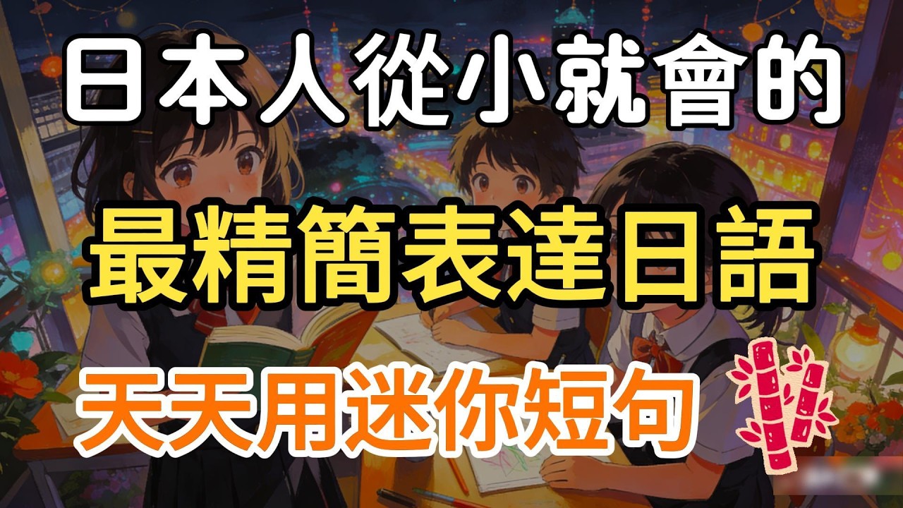 【日本人從小就會的】200句超短句 | 天天用迷你短句 | 迅速學會最精簡表達 | 沉浸式日語聽力練習 | 初學者必會