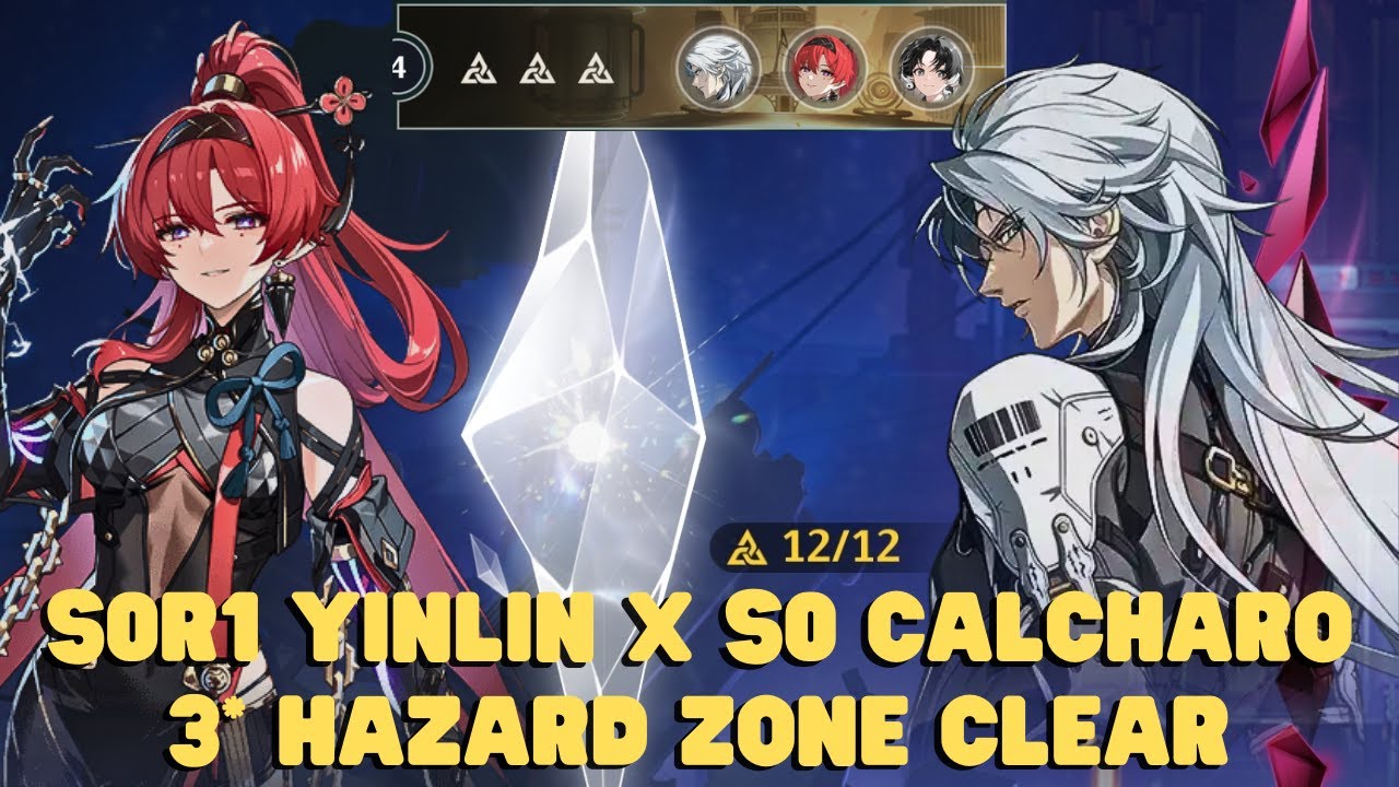 DOUBLE HYPERCARRY SETUP YINLIN X CALCHARO 3* Hazard Zone Clear | Wuthering Waves
