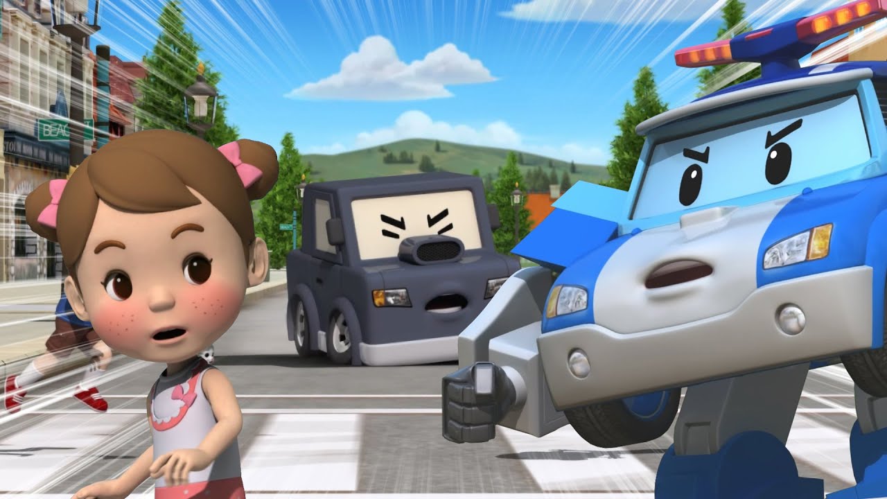 Traversons quand le feu est Vert🚦│Classe de Sécurité POLI│Dessin Animé pour Bébé│Robocar POLI télé