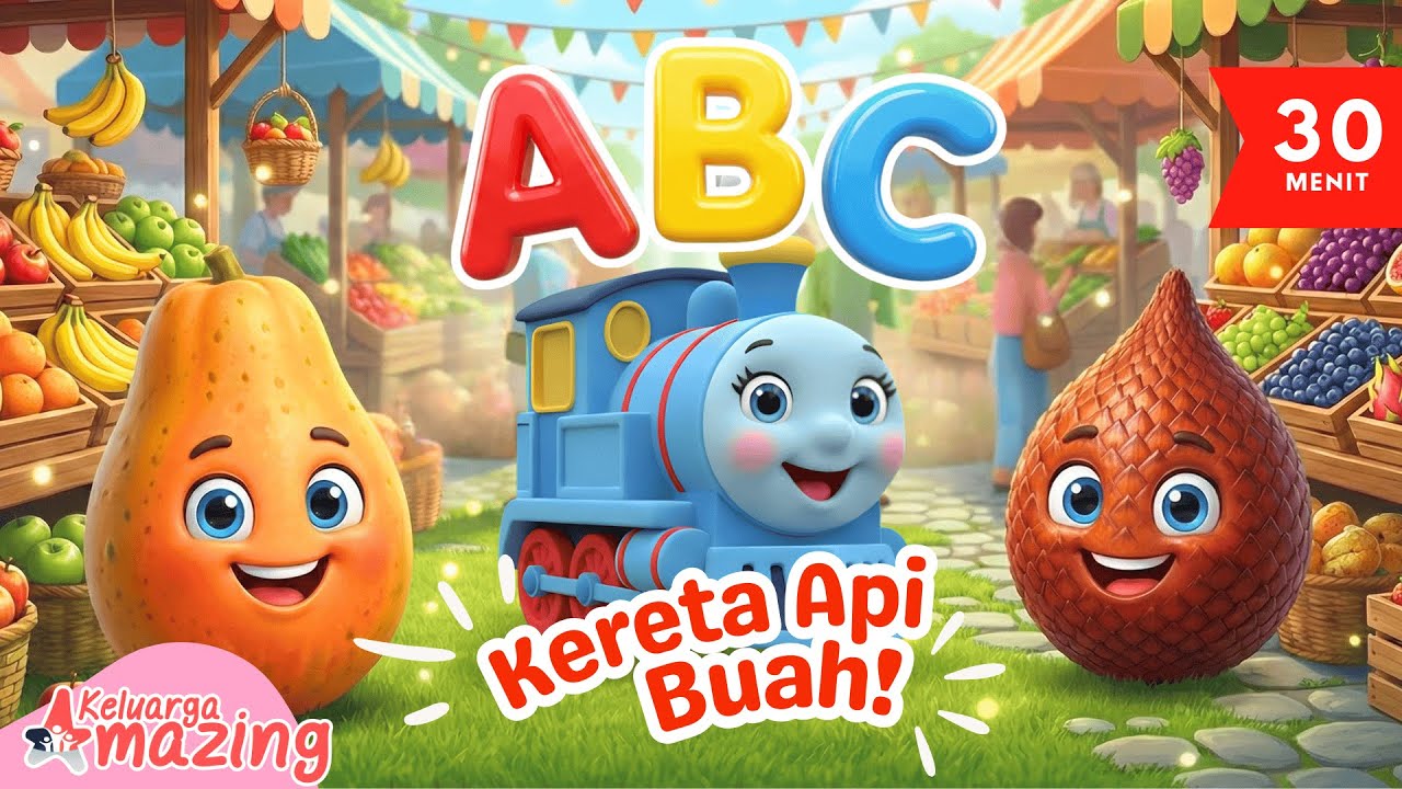 Belajar Huruf A–Z & Nama Buah Lucu untuk Anak PAUD & TK 🔤🍎 | Video Edukasi Anak Usia Dini