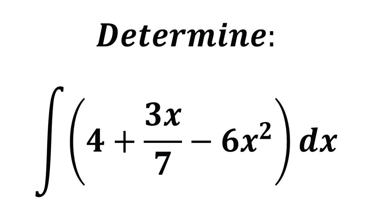 Integral (Calculus) Ex 1