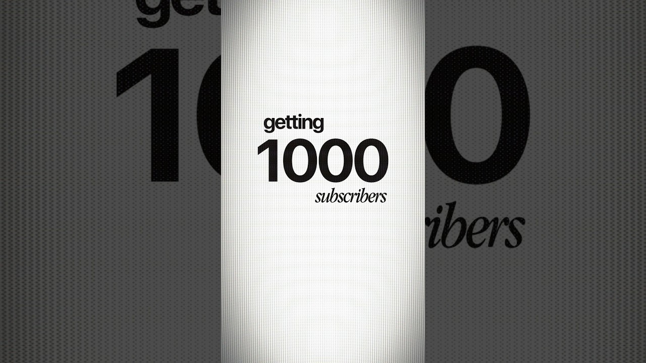 How to ACTUALLY get 1,000 subscribers FAST!