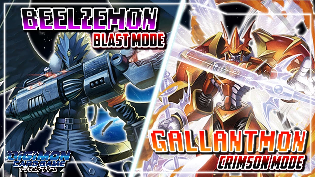 Карточная игра Digimon: Beelzemon Blast Mode против Gallantmon Crimson Mode [EX-02]