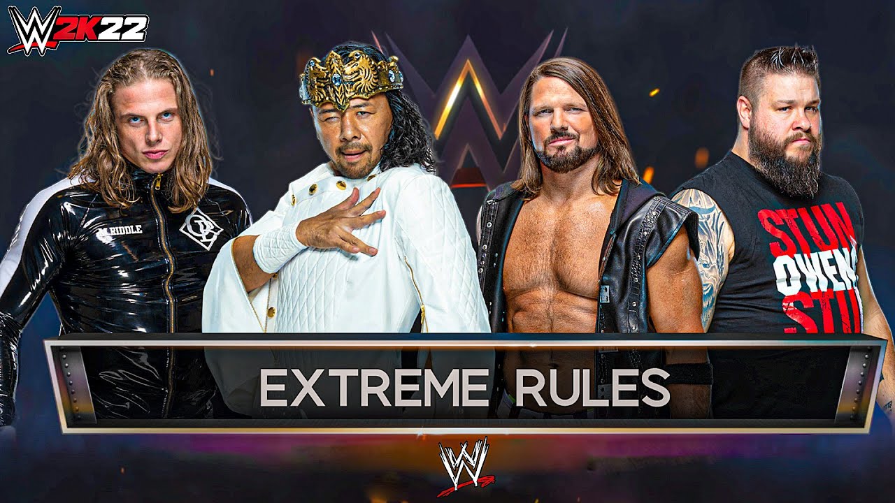 WWE 2K22 Nakamura, vs AJ Styles, vs Riddle, vs Kevin Owens, | Fatal 4 Way Match | 4K Gameplay