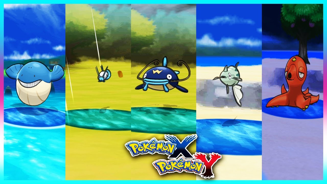 Pokemon X & Y - Wailmer,Barboach,Whiscash,Remoraid & Octillery Locations