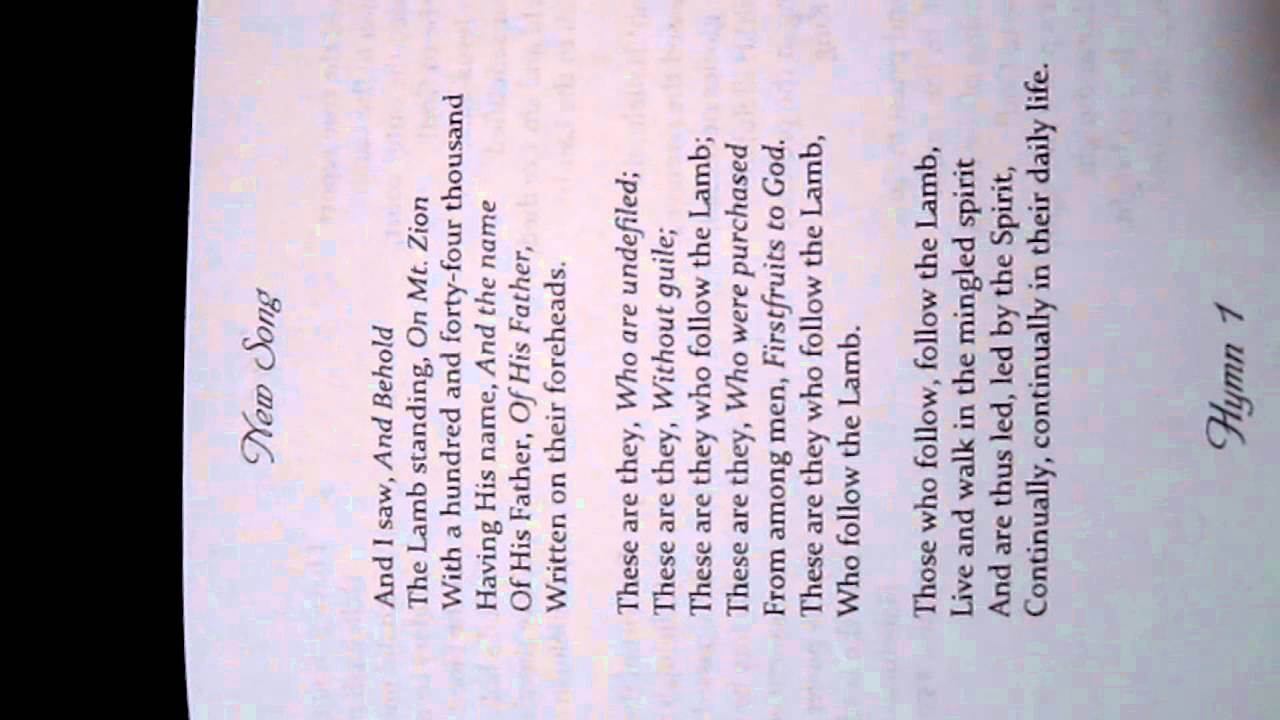 FTTA Spring 2011 Graduation new song: These are they who follow the Lamb