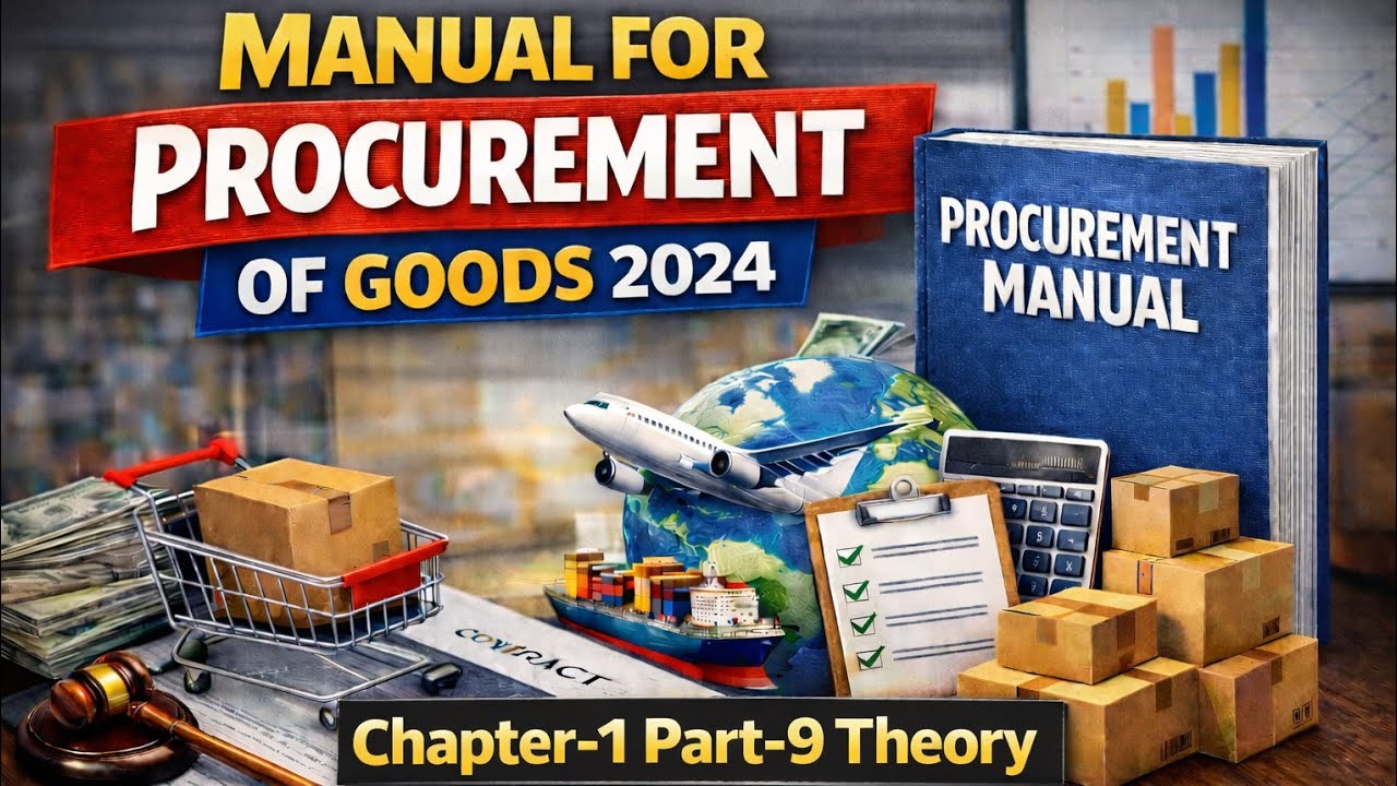 MANUAL FOR PROCUREMENT OF GOODS CHAPTER-1 PART-9 Theory