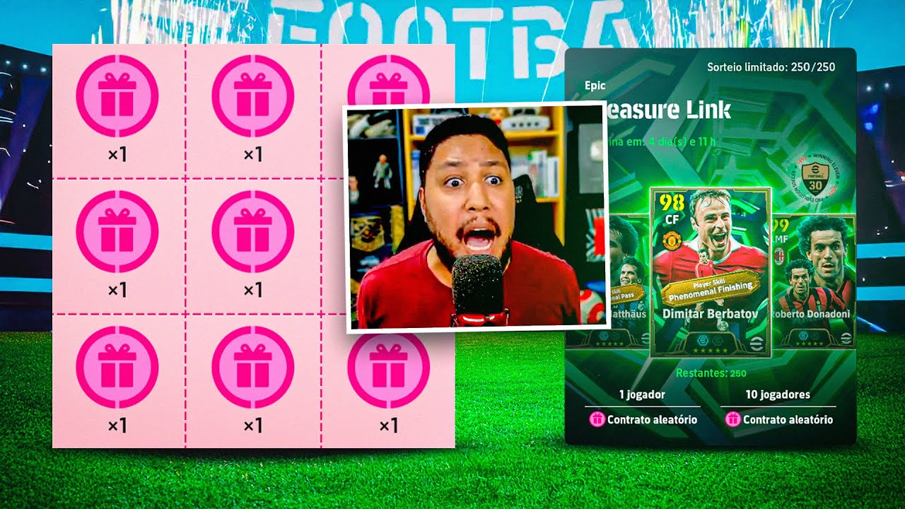+250 GIROS DOS ÉPICOS GRÁTIS DO PACK OPENING ELO DO TESOURO !!! - EFOOTBALL 2026