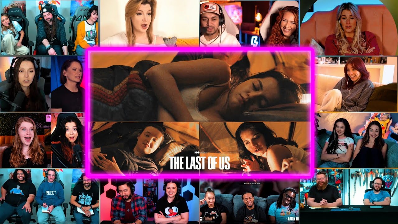 Youtubers React To ELLIE & DINA'S CUTE TENT SCENE | The Last Of Us S2 Ep 3 Reaction Mashup