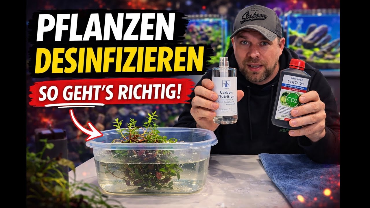Aquariumpflanzen richtig desinfizieren! 🌿 Carbo - Bad Methode gegen Algen, Schnecken & Parasiten