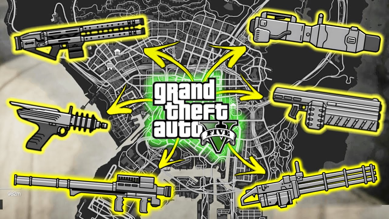 GTA 5 - All New Secret and Rare Weapon Locations (Up-n Atomizer, Stun Gun & more)