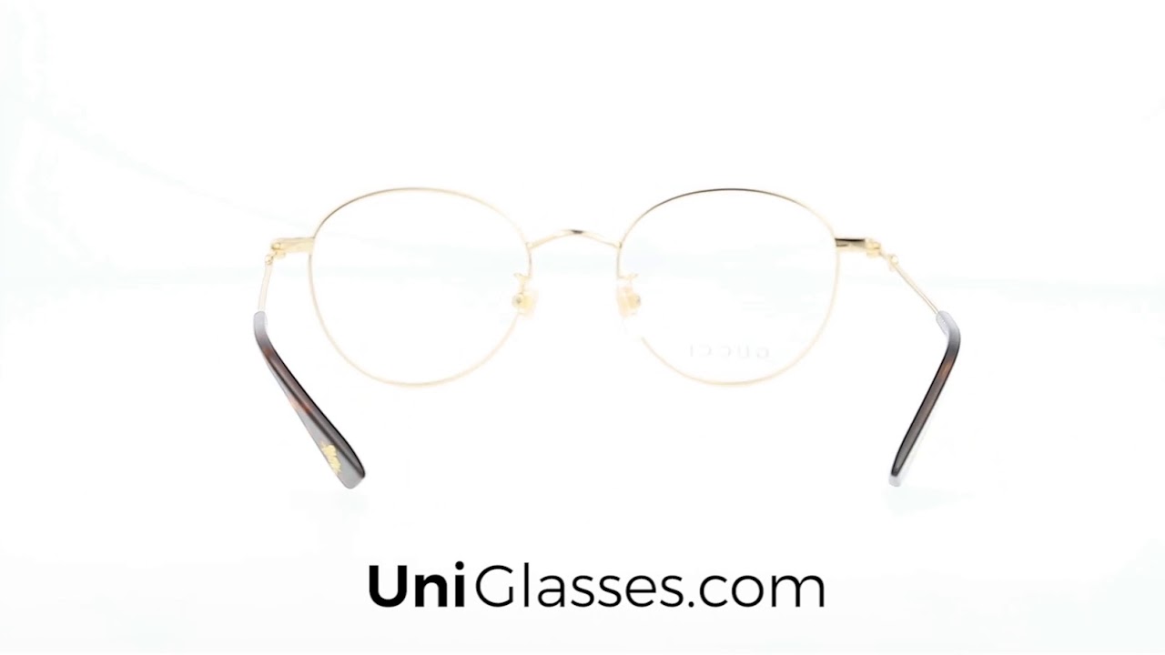 GUCCI GG0607OK 001 50 20 145 GOLD GOLD TRANSPARENT Glasses