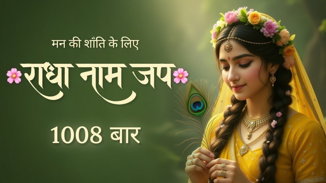 श्री राधा नाम धुन | Radha Radha Jap 1008 Baar | मन की शांति के लिए | Radha Bhajan I Krishan Gaatha