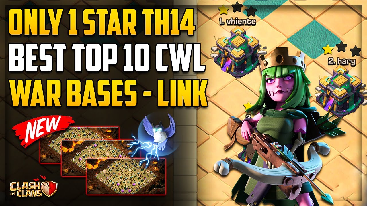 Top 10 Best TH14 War Bases Link (Only 1 Star TH14 For CWL) | Excellent New TH14 Base Anti Everything