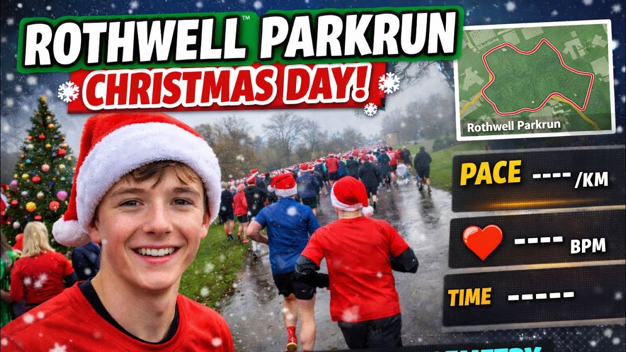 Rothwell Parkrun Christmas Day Full Video with Telemetry (Not Edited)