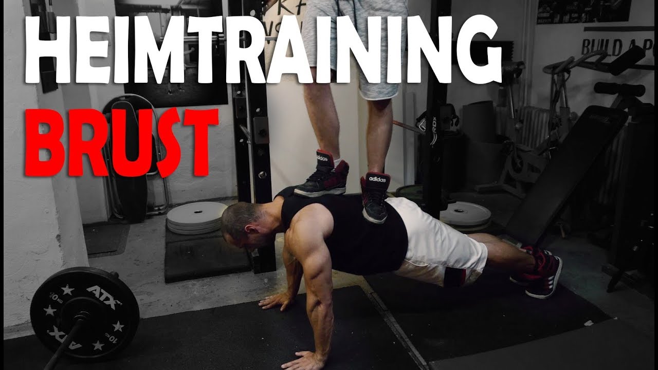 Heimtraining Muskelaufbau Krafttraining zu hause trainieren ohne Geräte - Brust