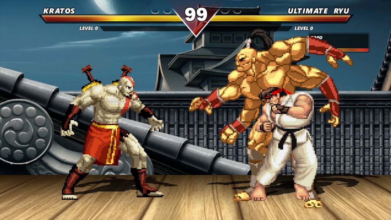 KRATOS vs RYU & GORO - HIGH LEVEL EPIC FIGHT!