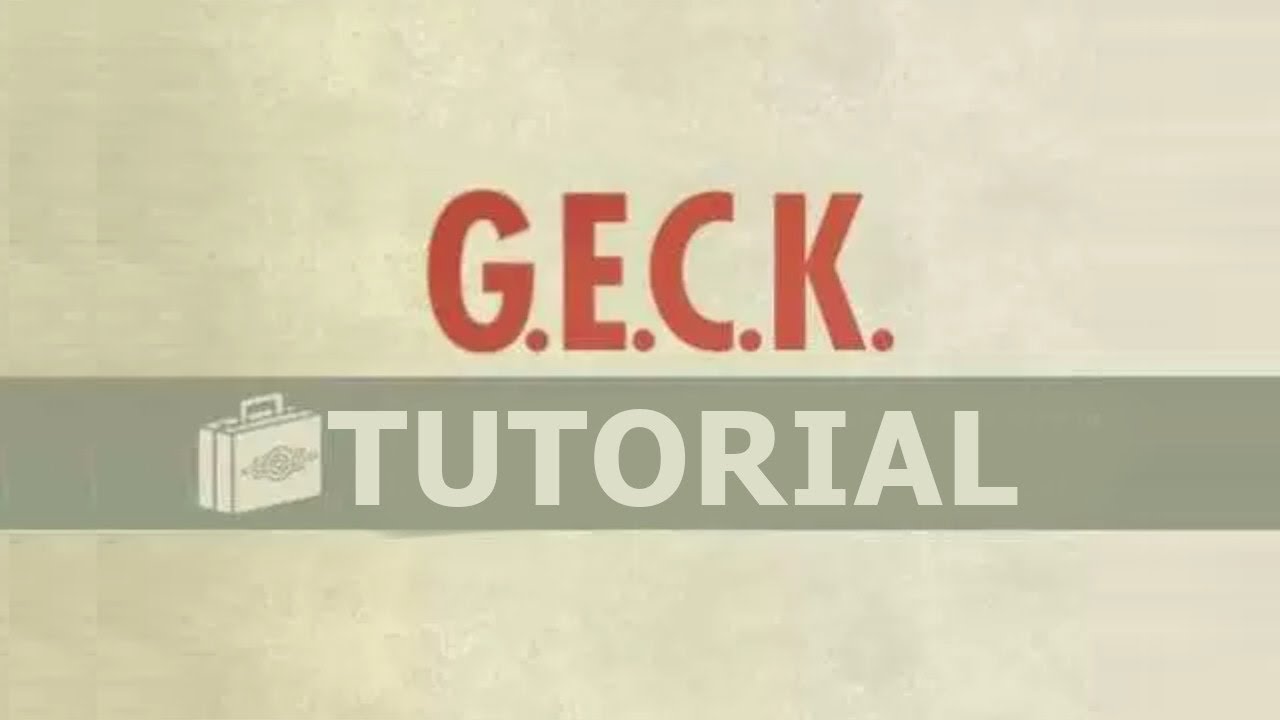 (Ep. 1)Beginner GECK (Fallout 3 / NV) Tutorial - Introduction to the GECK.