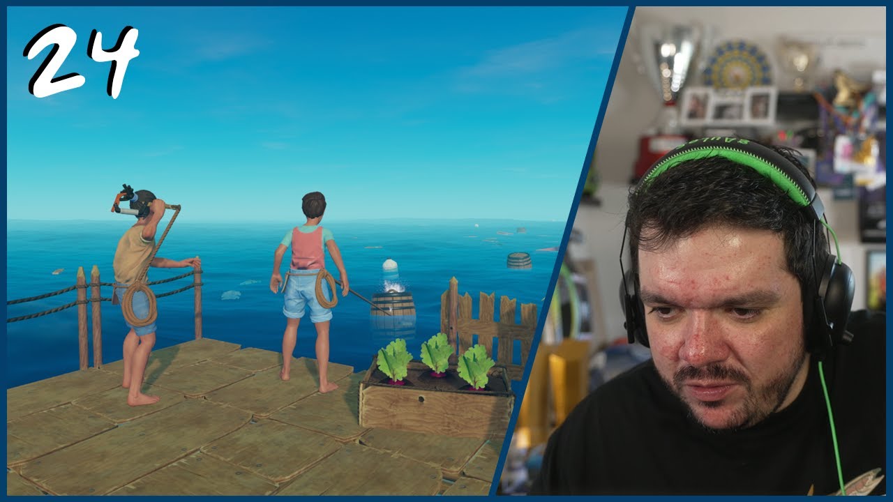 Gaules, Liminha e Velho Vamp jogando Raft - Ep. 24
