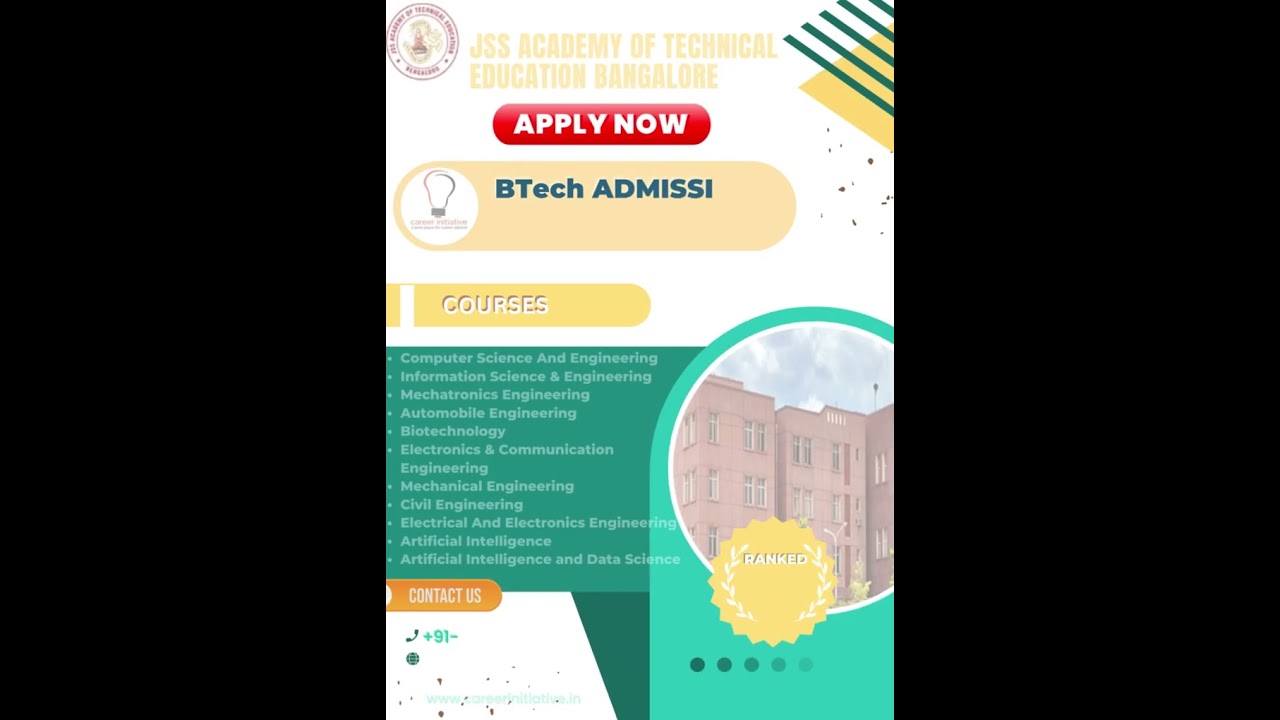 JSS Academy Of Technical Education Bangalore || top btech college in bangalore