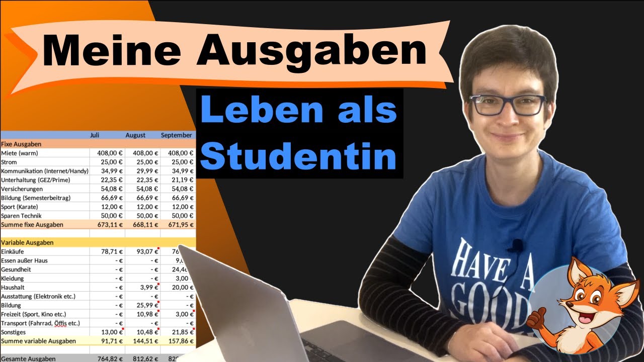 Ausgaben im Monat als Student | Ausgaben tracken mit Excel Tabelle