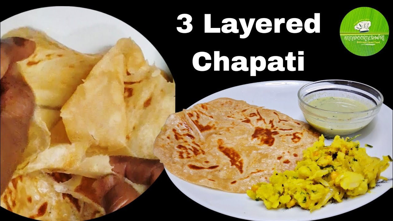 Soft and Fluffy Layered Chapathi | How to make Layered Chapathi 