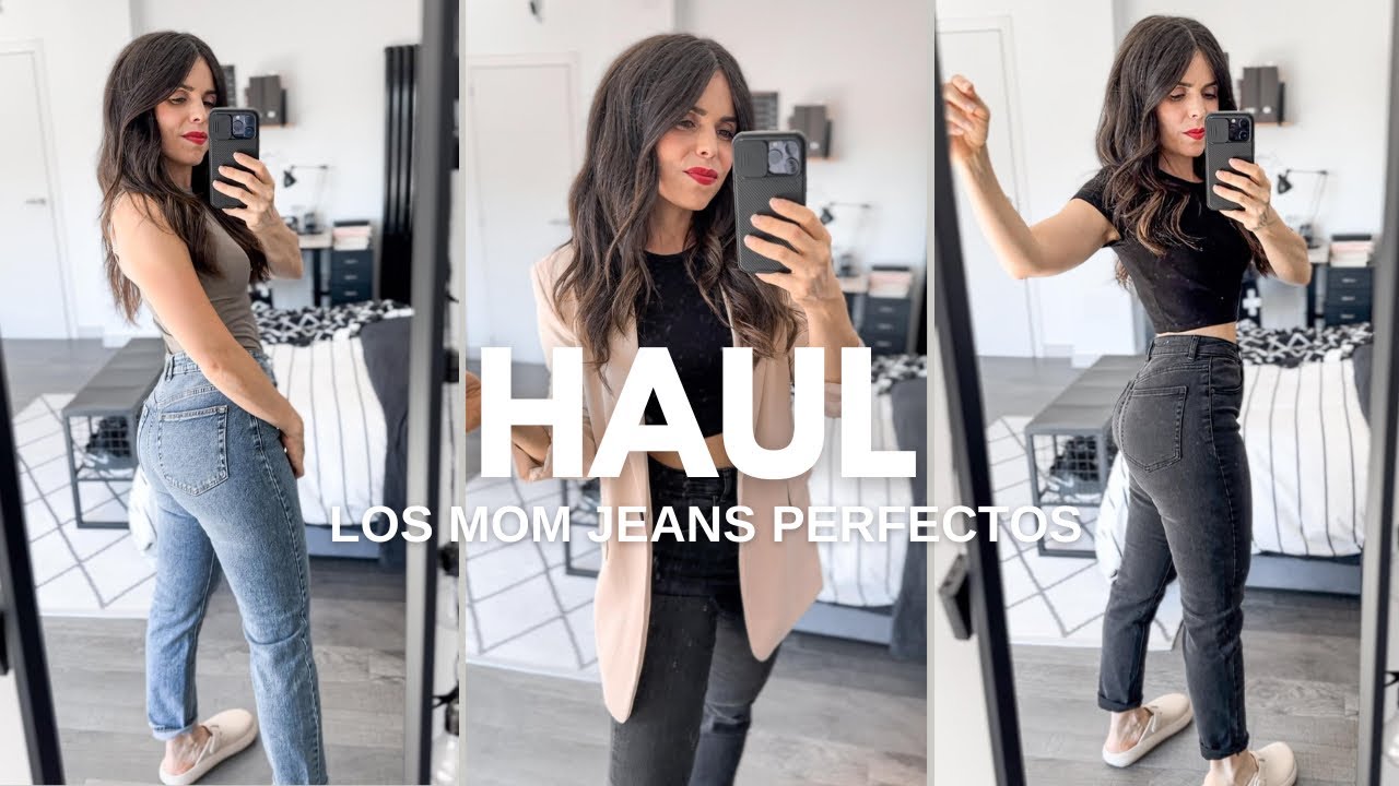 SUPER HAUL *try on* 🍂 H&M + ZARA + PULL&BEAR 🍁 los mejores *mom jeans* | COLECCIÓN OTOÑO