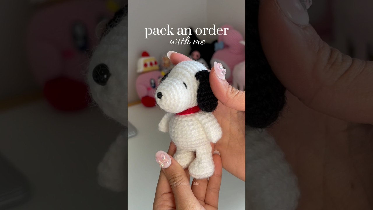 ASMR pack an order with me! #asmr #crochet #amigurumi #packingorders #packaging #smallbusiness