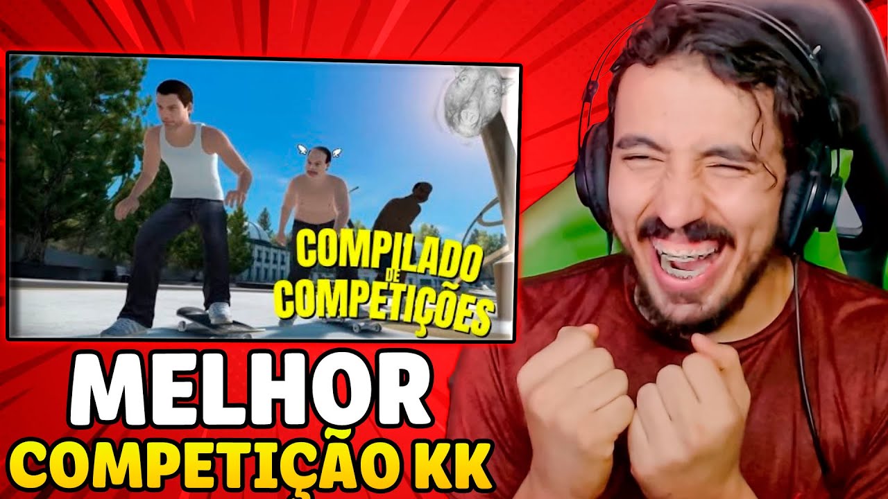 COMP1L4DO DE COMPETIÇÕES NO SKATE 3 - JOGANDOFODDACI | Leozin React