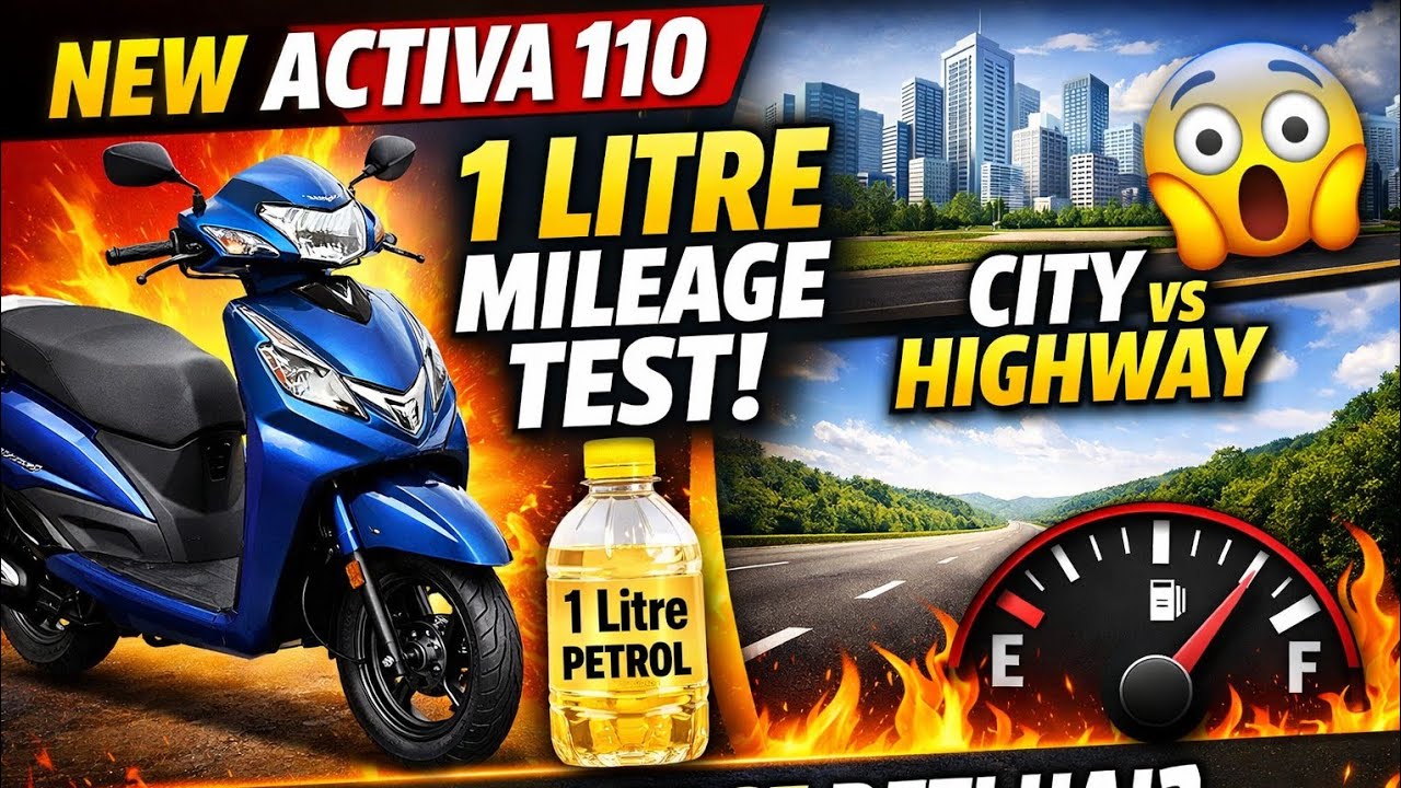 New Activa 110 Real Mileage Test 🔥 | 1 Litre Mein Kitna Deti Hai? 😱 Full Review