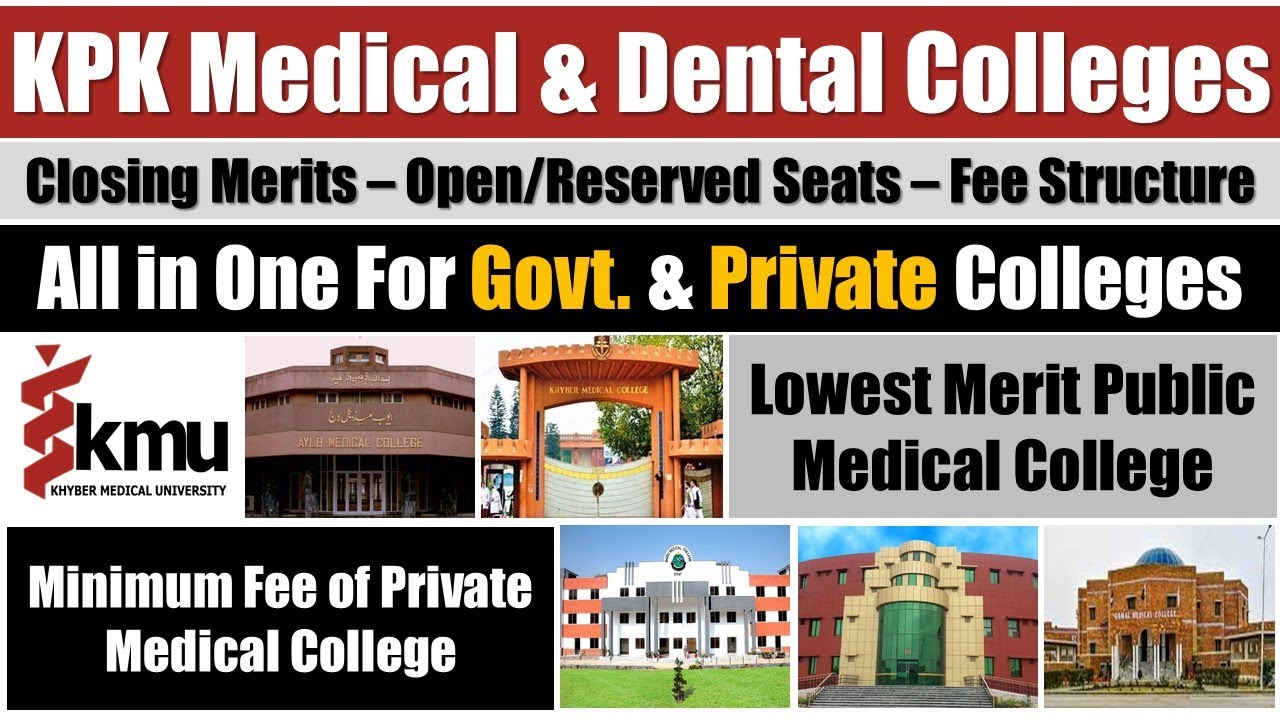 All KPK Govt & Private Medical Colleges Fee Structure, Closing Merits, No. of MBBS & BDS Seats