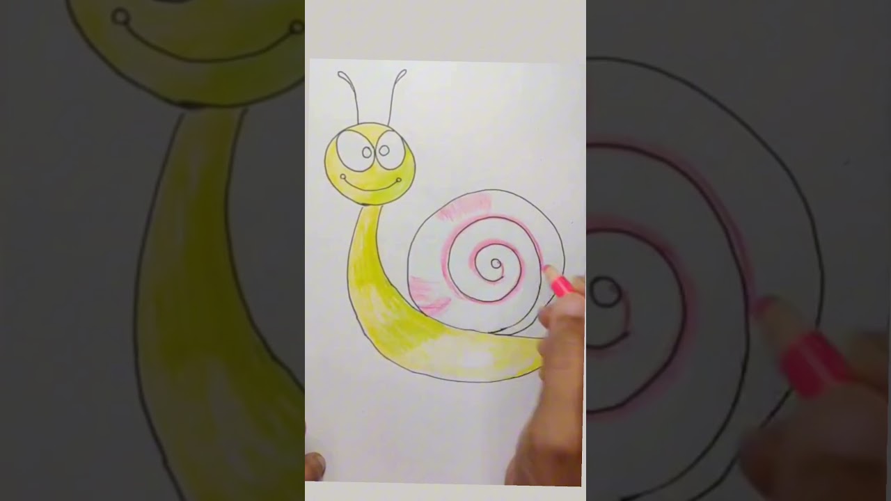 How to make a snail in Letter "C"🎨. 