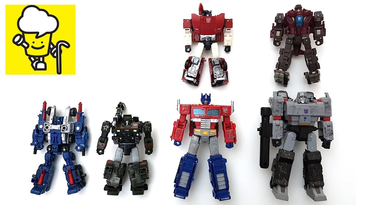 Transformer War for Cybertron Siege G1 Optimus Prime Megatron Sideswipe Hound Cog 變形金剛