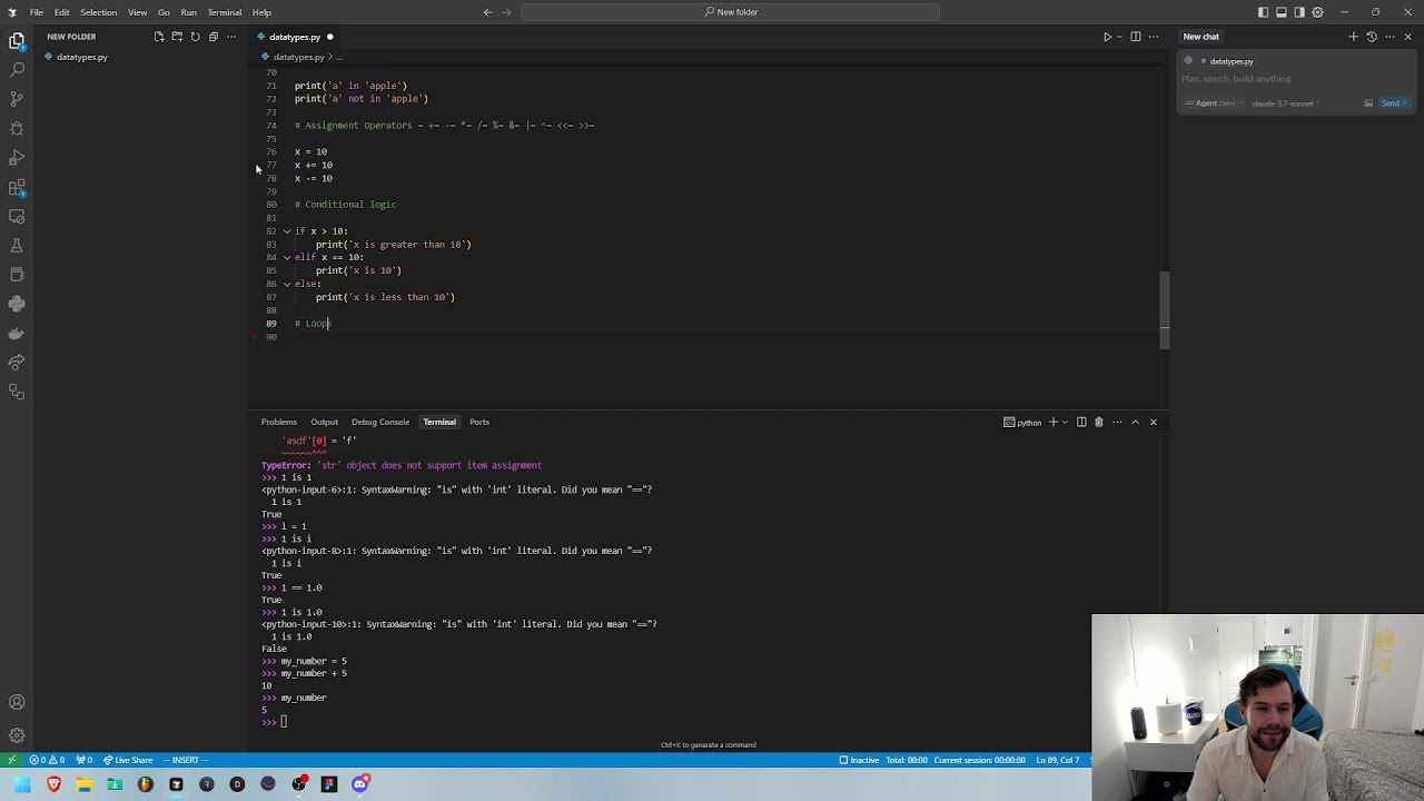 Late Night Quick Coding Lesson #1: Python Datatypes